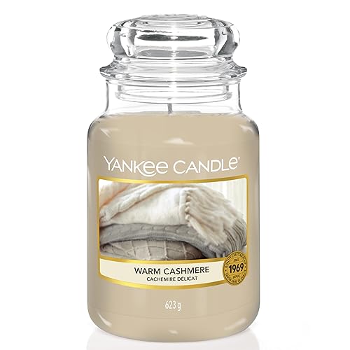 Yankee Candle Candela profumata in giara grande | Caldo cashmere | Durata Fino a 150 Ore | Regali per donne