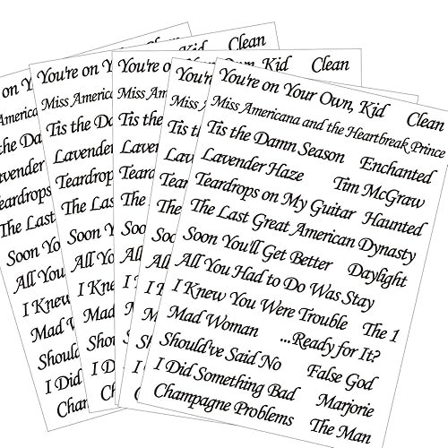 Tatuajes temáticos de álbum de cantantes, letras en inglés, calcomanías temporales de tatuajes, viajes, conciertos, accesorios de mercancía, 5 hojas