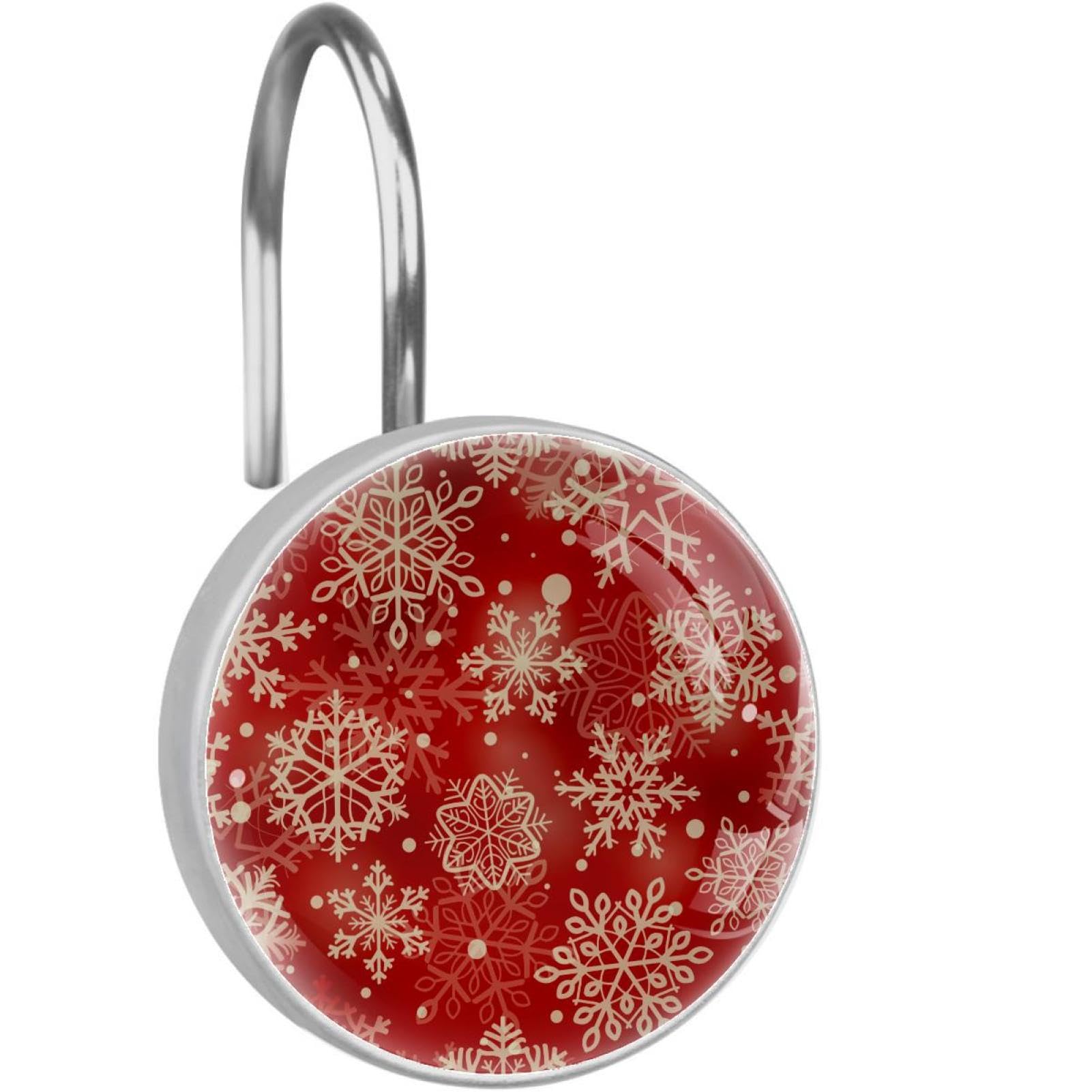 Crochets pour rideau de douche anti accroc en verre cristal rouge pour une deco de Noel reussie