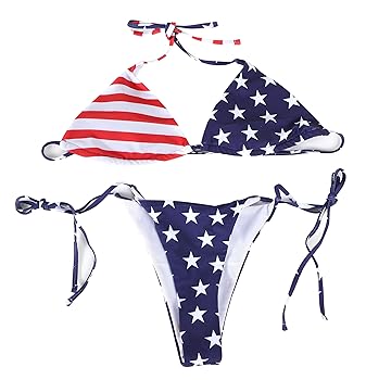 Amazon.co.jp: 【ぴゅありぼん】 星条旗柄 ブラジリアン ビキニ