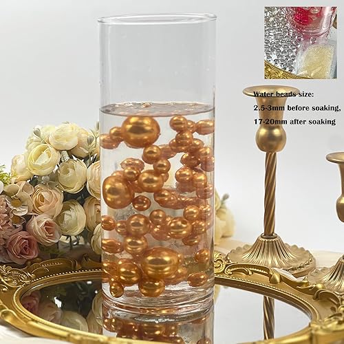 Miniatura 5 de Maiangel 120 piezas de jarrón de perlas sintéticas, jarrón de perlas de maquillaje, sin agujero, cuentas de perlas brillantes, varios tamaños,