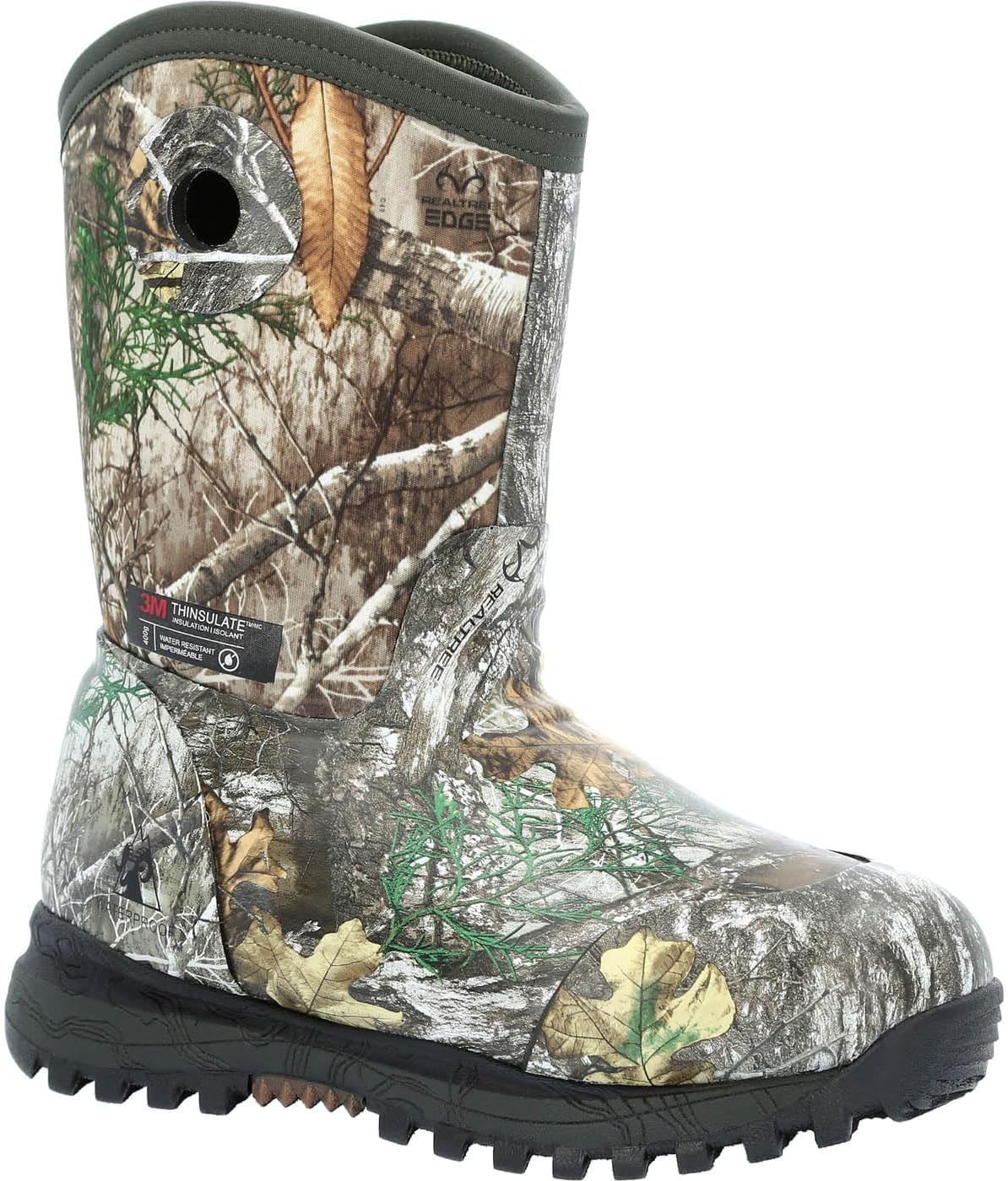 ROCKY Kids' Insulated Camouflage Waterproof Boots for Kids
