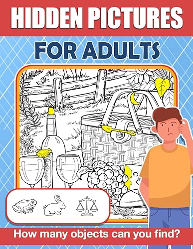 Hidden Pictures for Adults: A Search and Find Book for Kids and Adults, The Hidden Objects In The Pictures, Challenge Activities For Adults, Seniors
