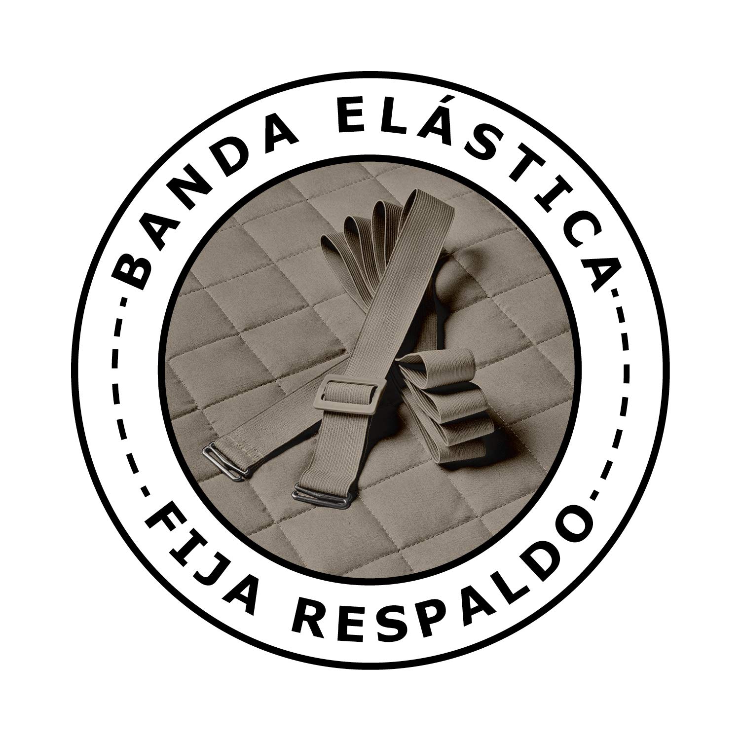 Banzaii Funda Sofá para Chaise Longue Acolchada 4 Plazas (290 cm) Reversible para Chaise Longue Izquierda/Derecha, Arena