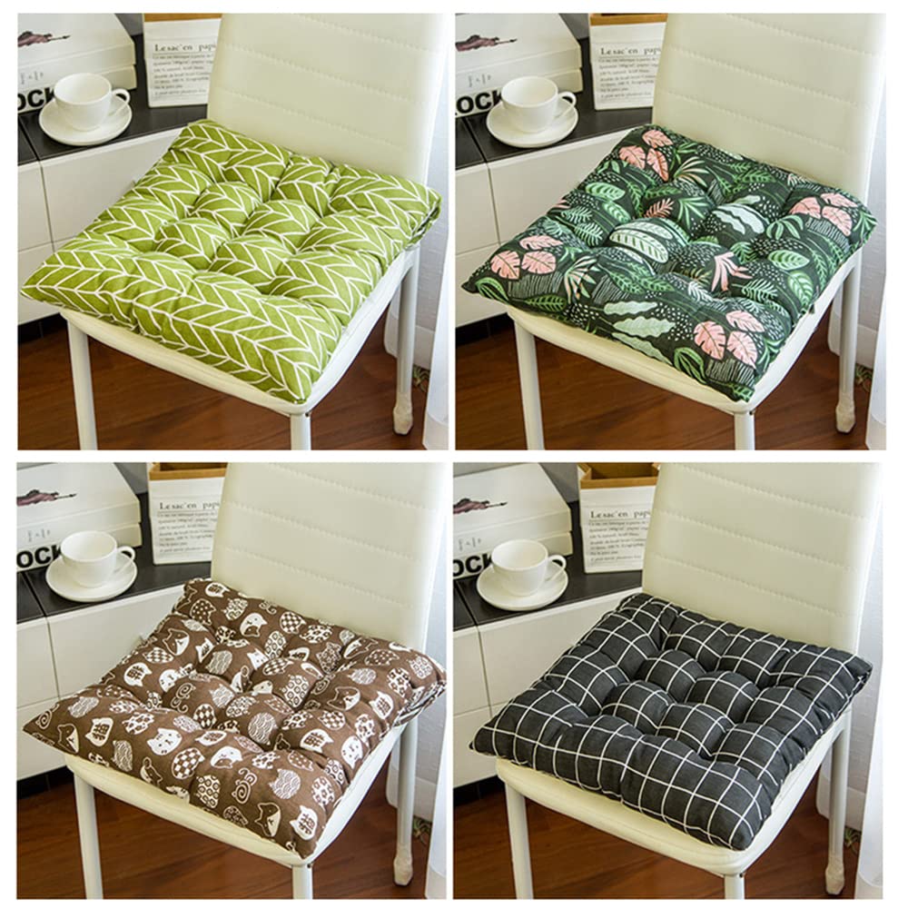 Coussin pour Chaise,galettes de Chaise 45x45,Coussins de Chaise de Jardin,Confortable et coloré pour l'intérieur et l'extérieur (Set de 4, S)