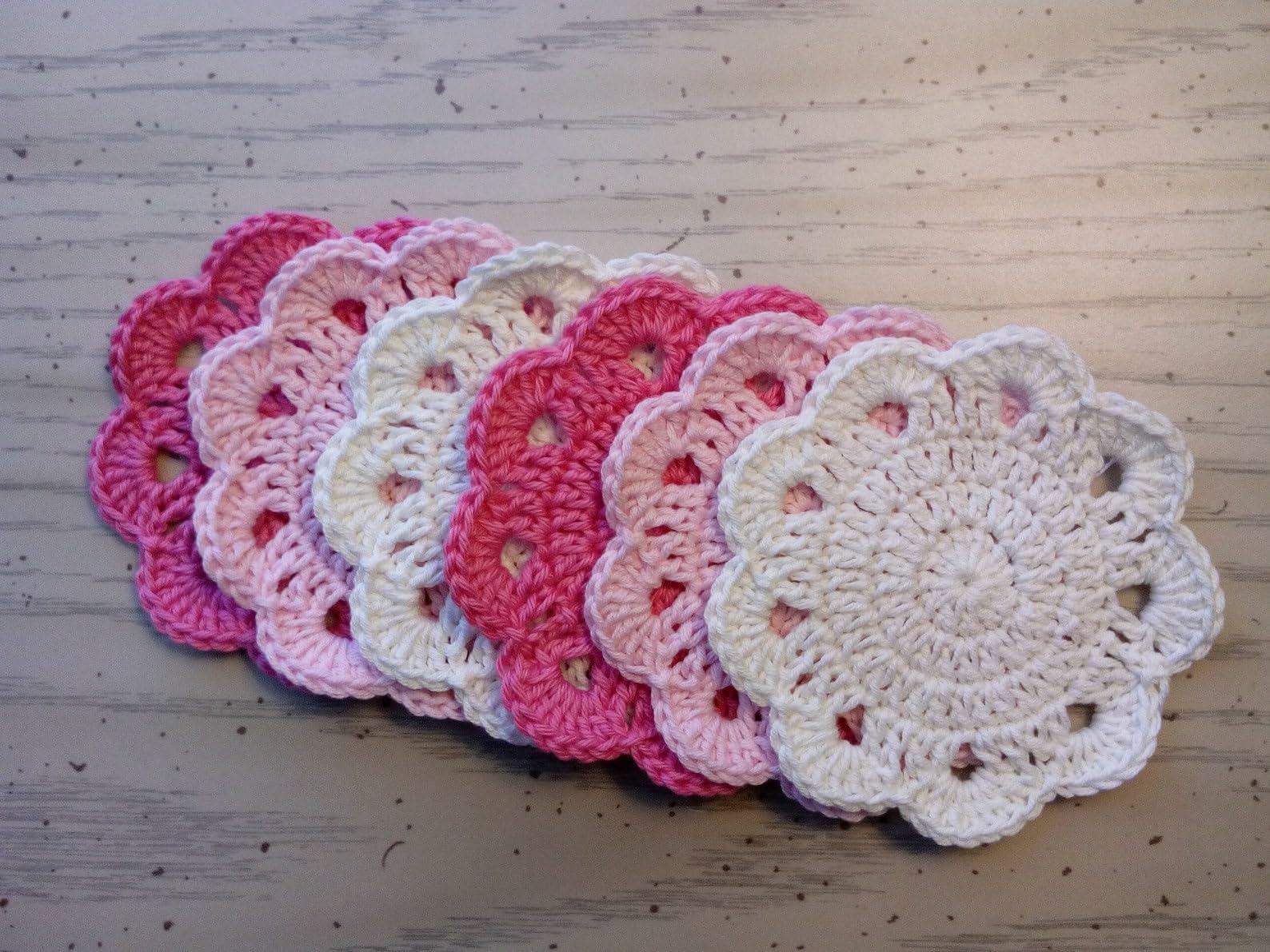 Crochet Coasters,Crochet Coaster - Set of 6, Coaster Set,100% Cotton,Handmade,Solid Color Coasters,Drink Coaster-image-37