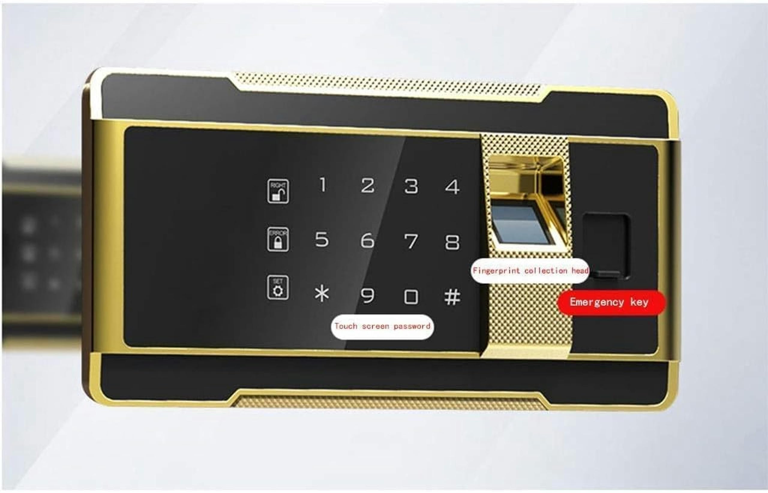 Sicurezza Sicurezza Cassette Di Sicurezza Blocco Elettronico Con Chiave Blocco Da 32 Mm Con Allarme Di Allarme Sicuro Da 35 * 25 Cm