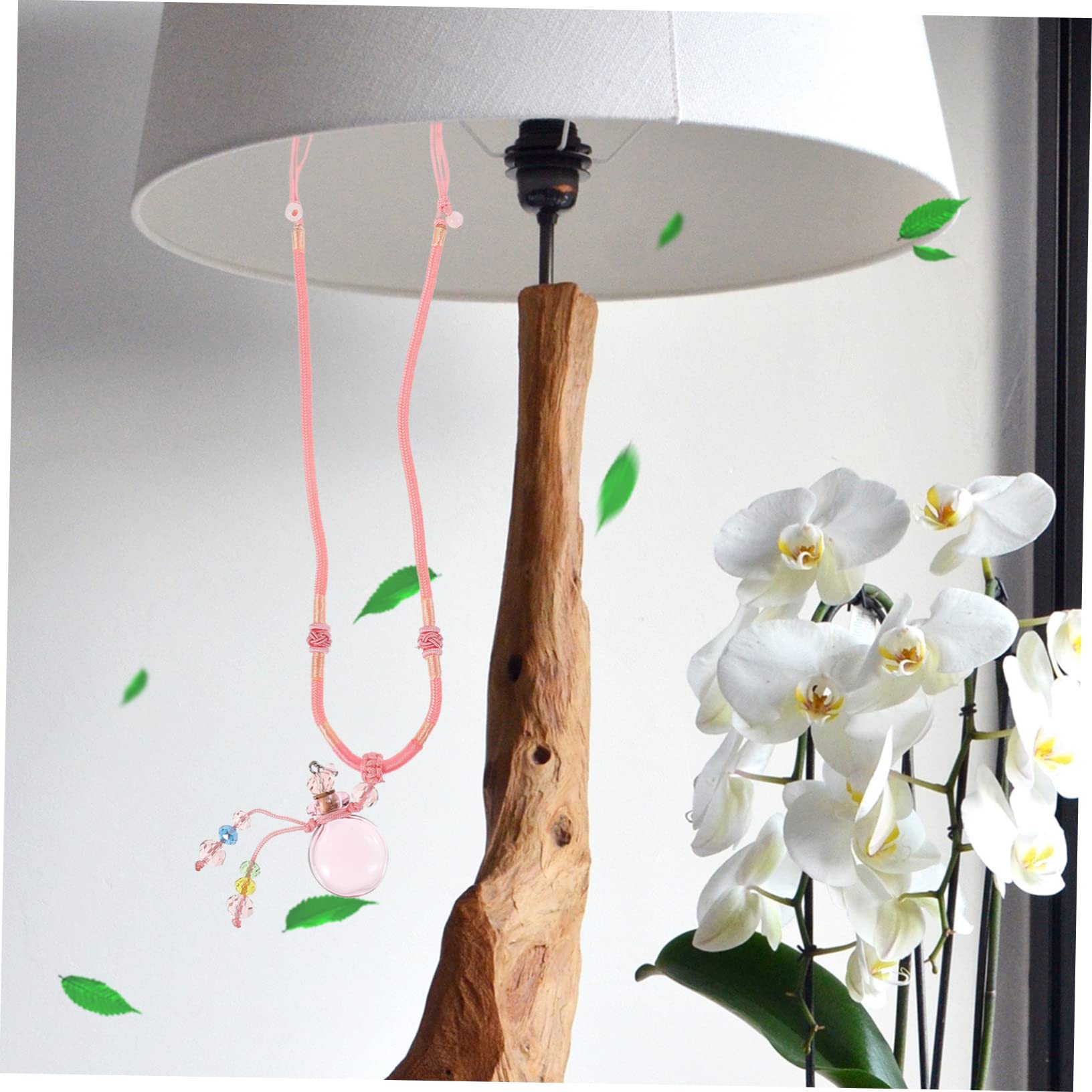 GALPADA 3pezzi Collana Diffusore Con Ciondolo e Corda Intrecciata Portatile e Leggera Contenitore Per Oli Essenziali Creazione Di Atmosfere Incantevoli Perfetta Per Ogni Occasione