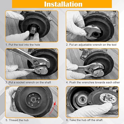 Miniatura 3 de Herramienta de extracción de cubo de embrague de compresor de AC no necesita llave de impacto para el cubo de transmisión de compresores denso sin