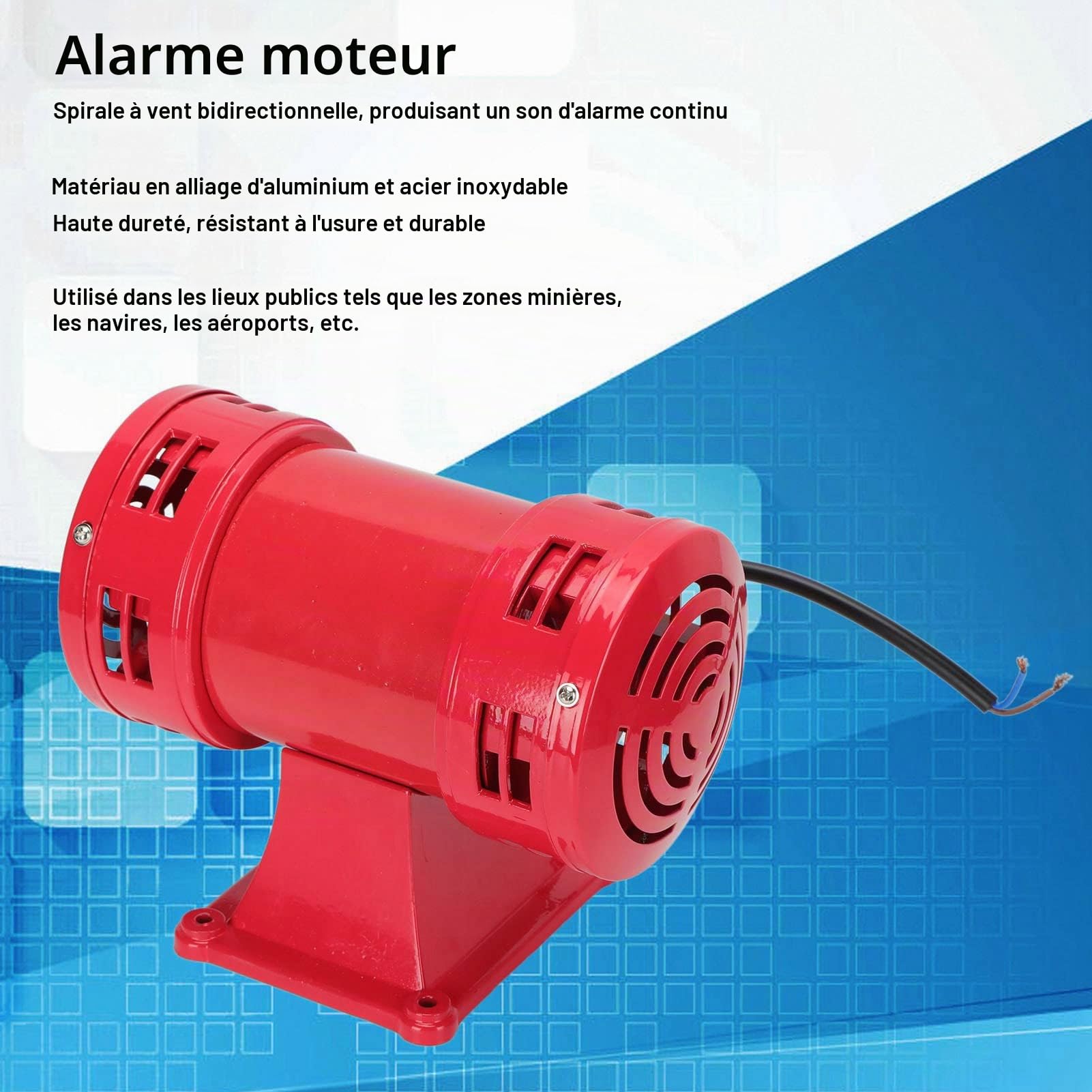 MS-490 Alarme de Moteur Industriel Sirène de Sonnerie Sonore, Alarme/sirène à Moteur électrique Industriel Fort AC 220V 135dB