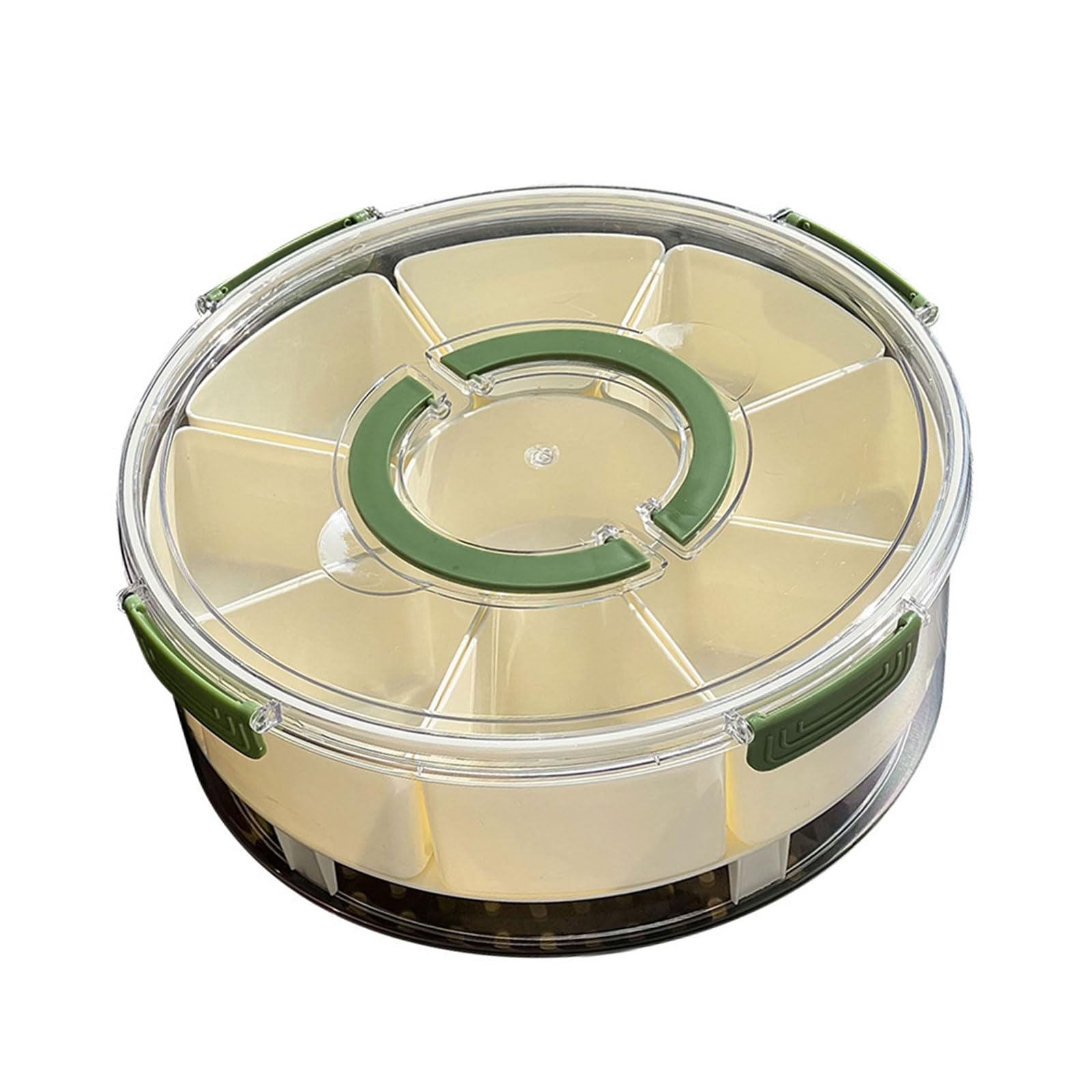 YROHGKPN PET+PP Camping Food Container with Divided Sections and Ice Compartment Meal Preparation Boxf or Picnics Use Camping Picnics Insulated Food Container