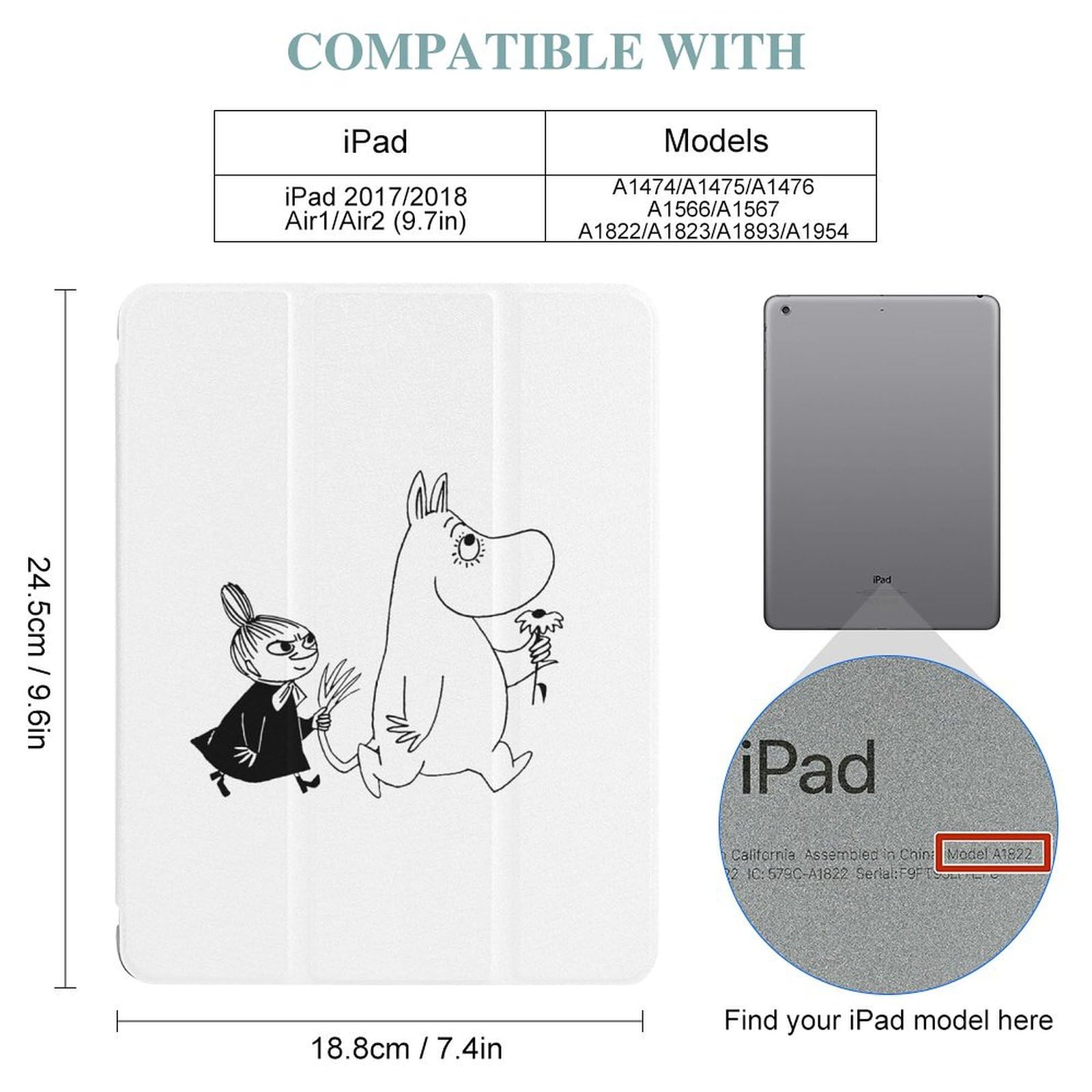 iPad - むーみんまま Amazon.co.jp: ムーミン ミイ ipad ケース iPad 9/8/7 ケース