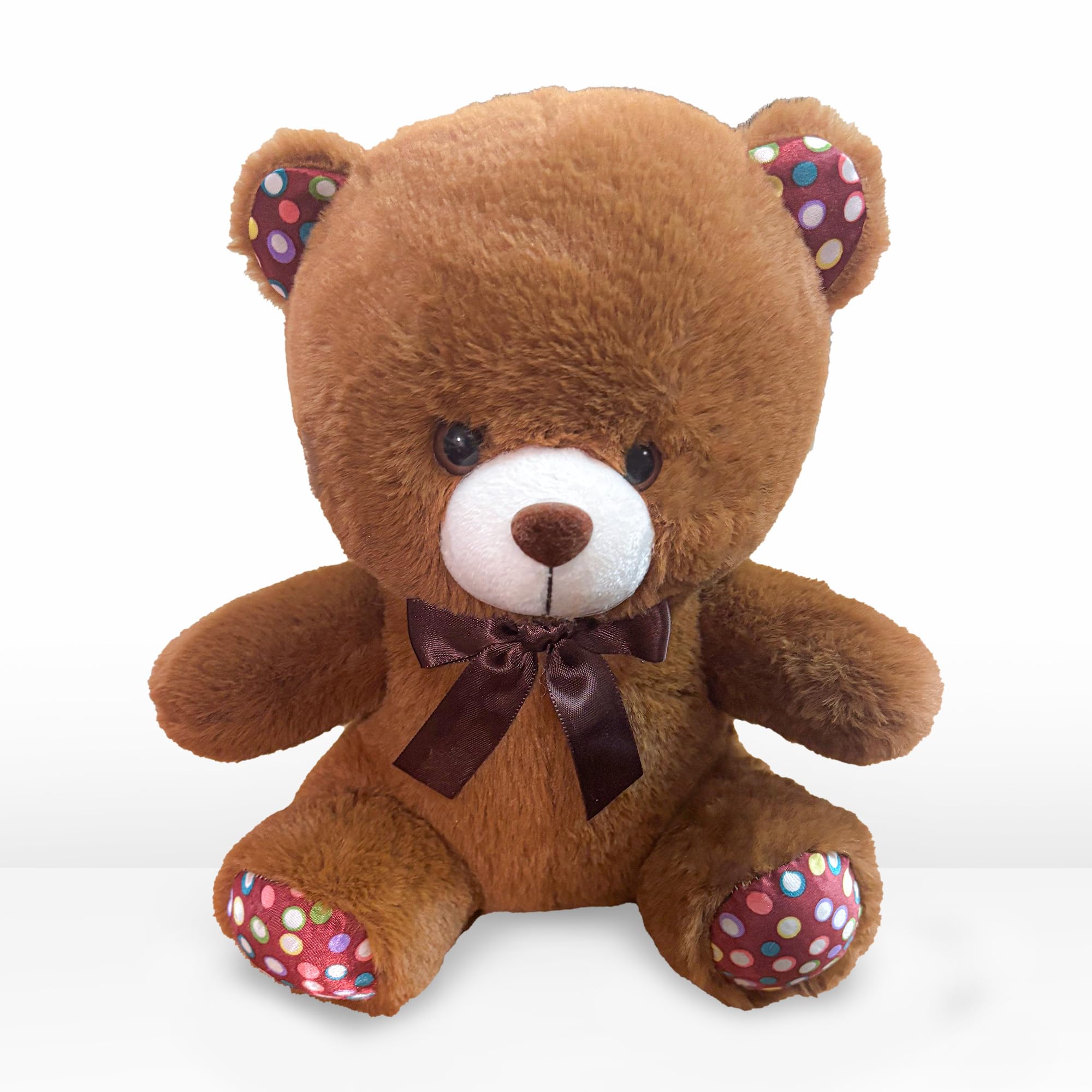 Apollo Toys Soft and Plush Love Teddy Bear with Bow, Soft Toy, Birthday Gift, Valentine's Day (25 CM) (Brown)