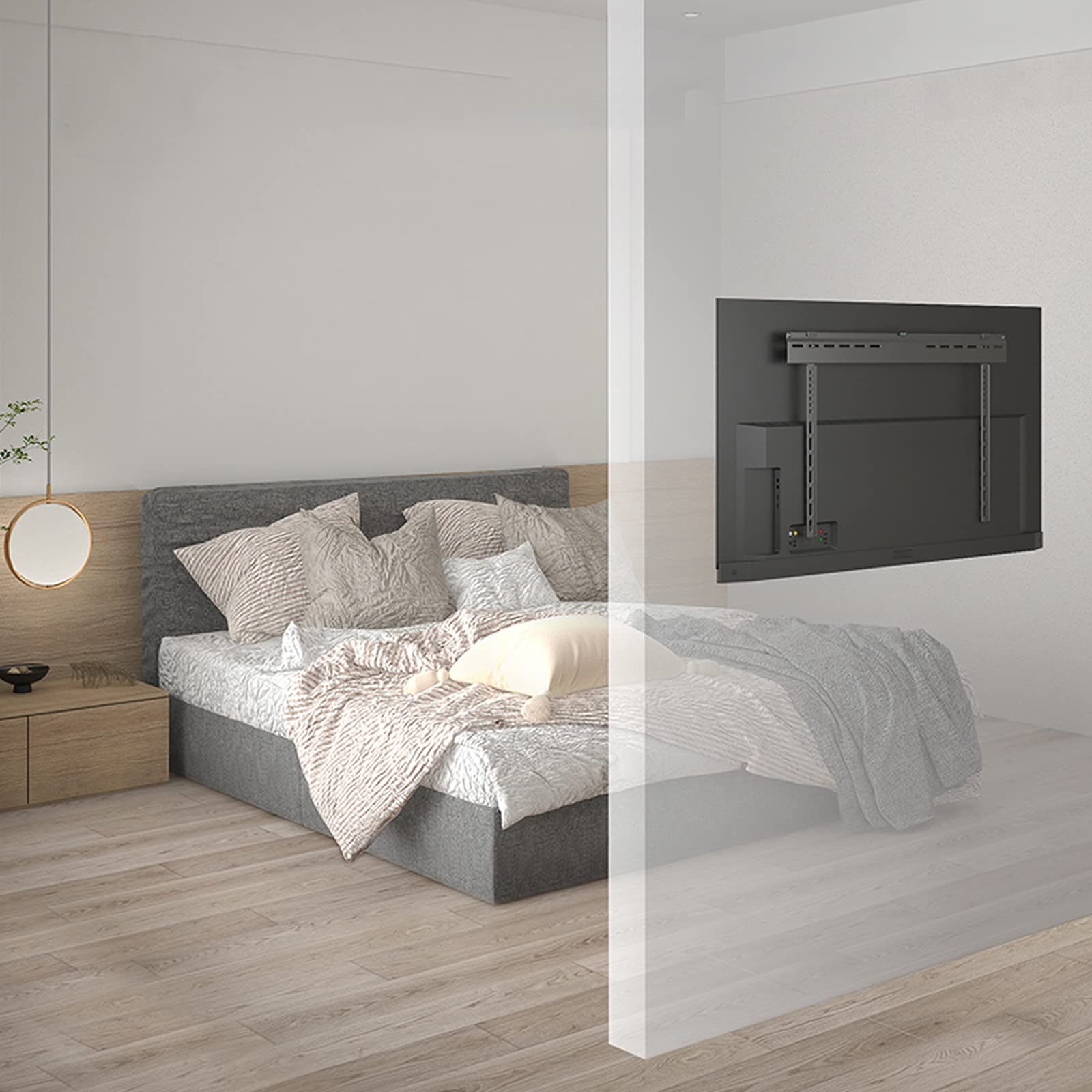 tv Stand Profilo basso riparato TV Staffa per montaggio a parete per la maggior parte dei televisori a schermo piatto a 37-90 pollici Acciaio Acciaio ultra sottile TV Staffa di montaggio, livello di s