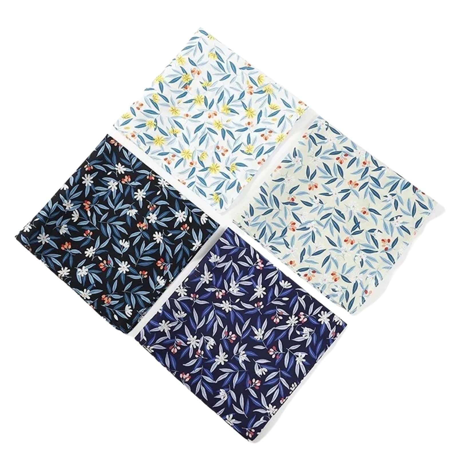 Taschentücher 4 Stücke 46x46 cm Baumwolle Blatt Blume Gedruckt Damen Taschentücher Frauen Quadratisches Gesichtshandtuch