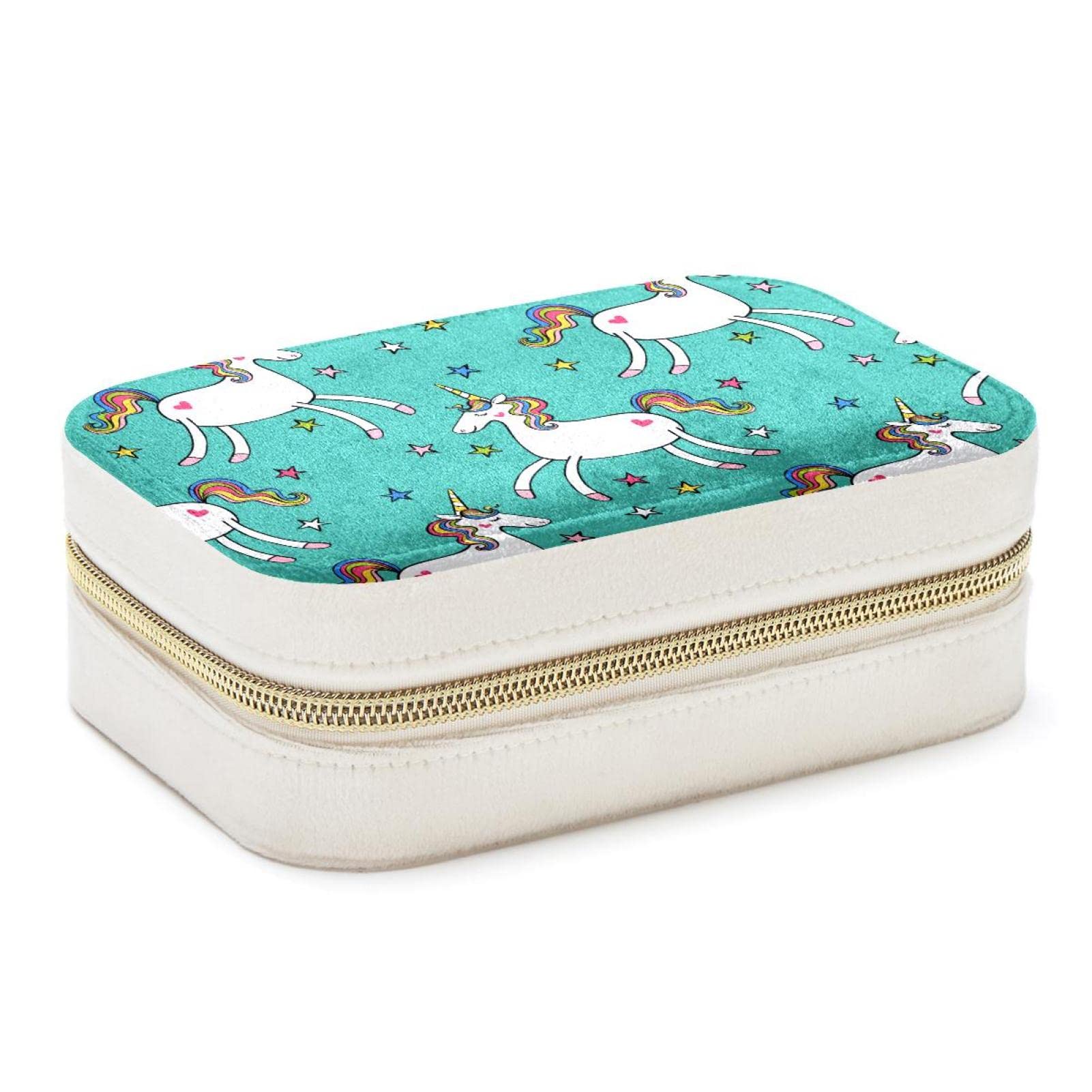 Boîte à bijoux de voyage cheval et étoiles - Organisateur nomade pour vacances et week-end