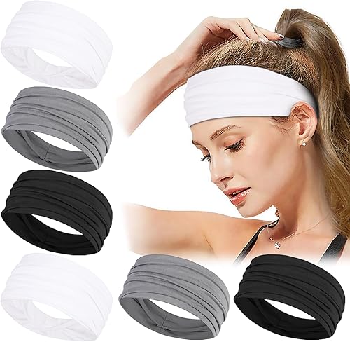 TERSE Diademas de entrenamiento para mujer, bandas antideslizantes para el sudor, bandas para el cabello para mujeres, atléticos, deportes, yoga,