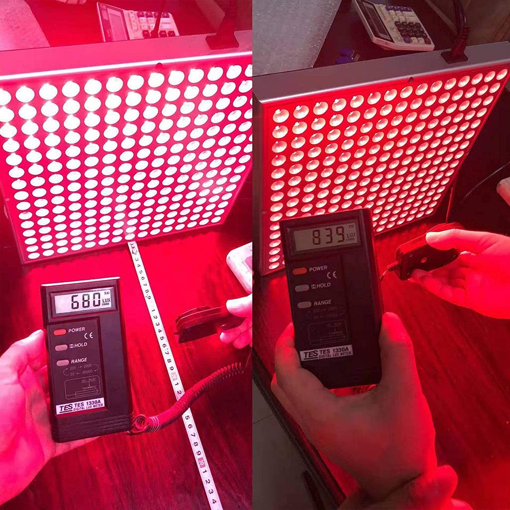 45W LED Terapia de Luz Roja, Panel de Luz Roja 660nm Rojo 850nm Infrarrojo Cercano Dispositivo de Terapia de Luz para Músculo Piel, Alivio del Dolor