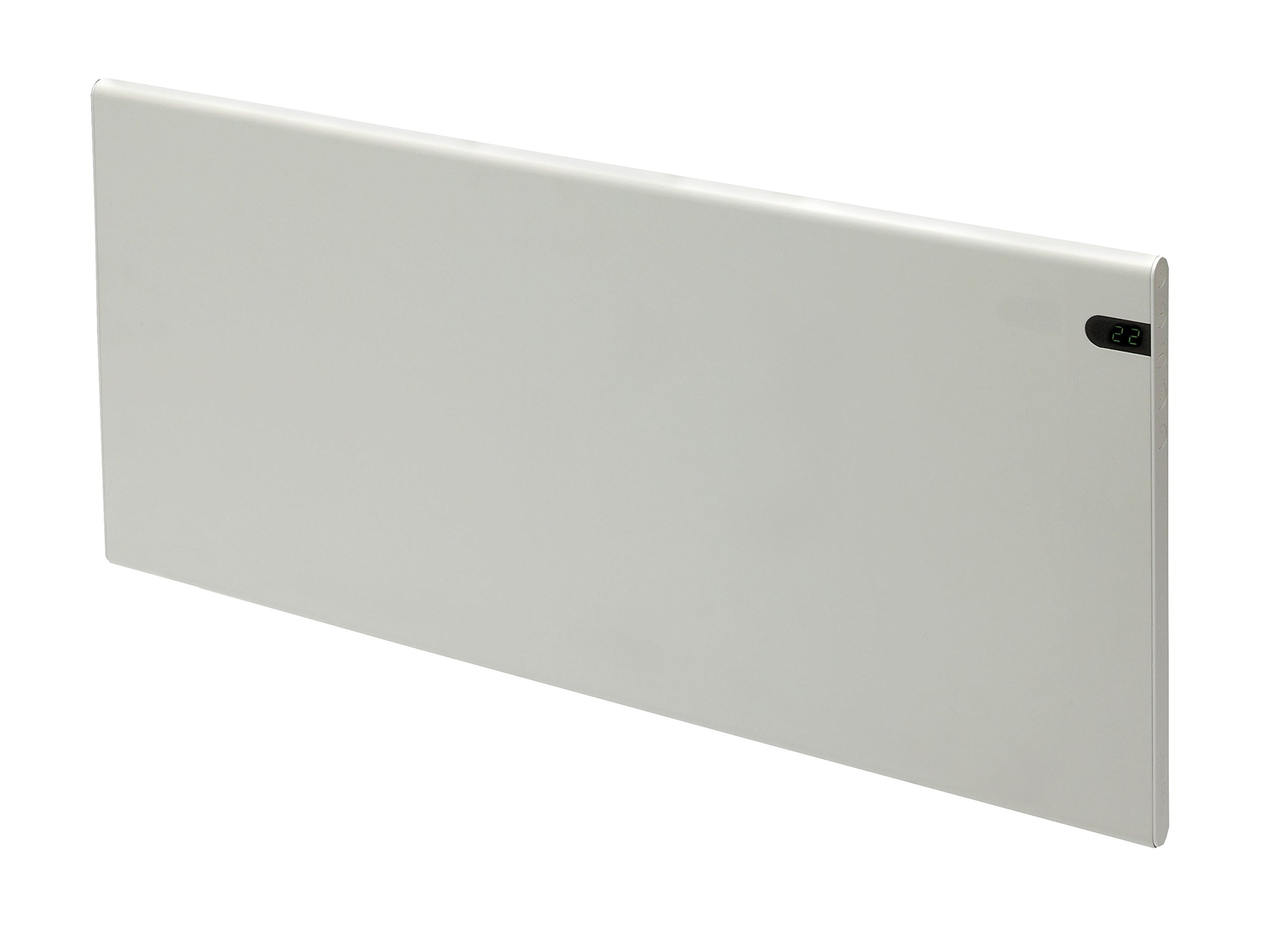 Adax Neo Electric Panel Heater/Convector Radiator With Timer, Thermostat, Modern, Slimline, Wall Mounted, White, 2000W