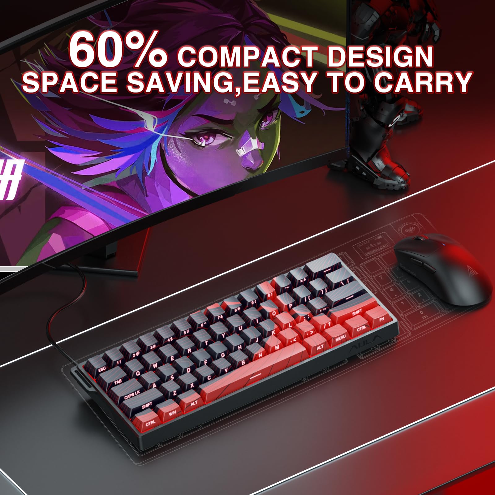 Amazon | AULA WIN60 HE MAX - 60%メカニカルゲーミングキーボード
