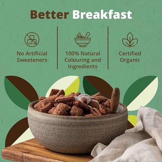 Turtle Cereal Better Breakfast – Cocoa Pillows Gluten Free Cereal with Hazelnut Filling 300g (Pack of 4) | Certified Organic Vegan Gluten Free, Source of Fibre, No Palm Oil