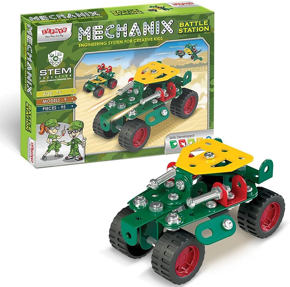 Battle Station STEAM/STEM Educational Toy, Building and Construction Set, War-Themed Building Blocks for Boys and Girls Age 7+