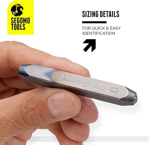 Miniatura 6 de Segomo Tools 18 pulgadas (letras A-Z) (números 0-8) Juego de sellos de metal profesionales con letras y números  Juego de 36 piezas de metal  Kit de