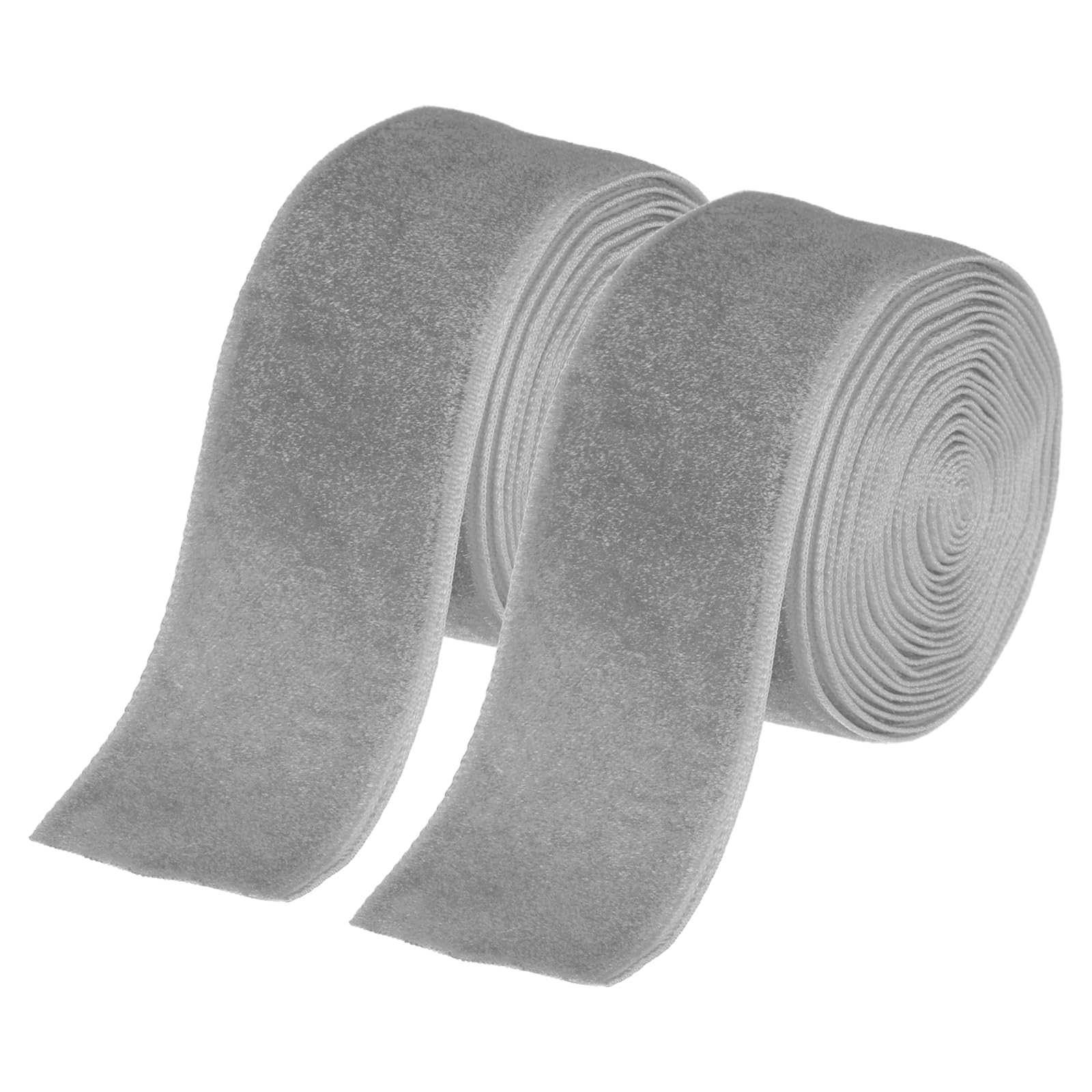 sourcing map Velvet Ribbon 2.5cm x 3.6m Single Face Spool Gray