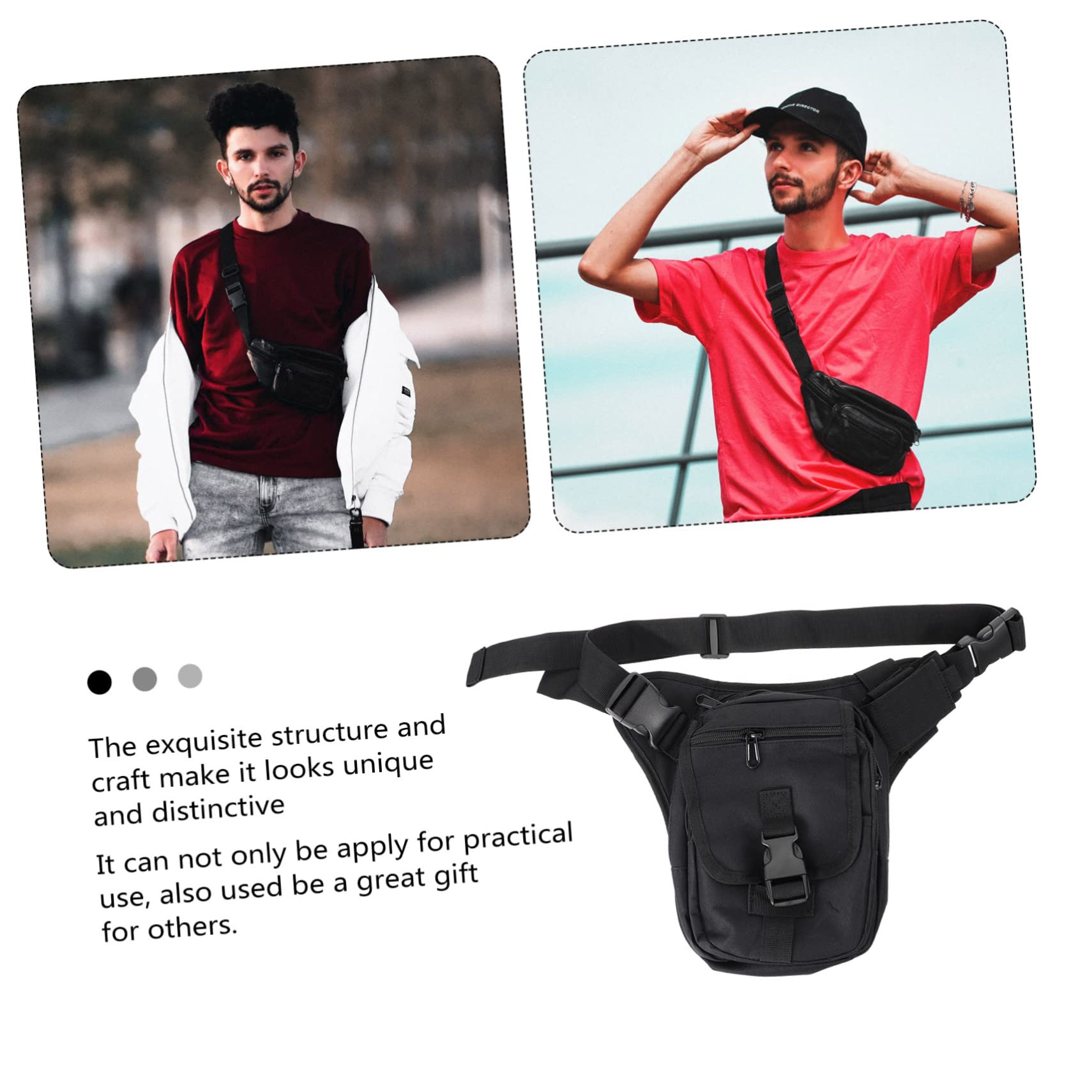 Hemobllo Bolsa Pierna Riñonera De Camping Riñonera Cangurera para Hombre para Actividades Al Aire como Camping Senderismo o Ciclismo Material Resistente y Diseño Funcional