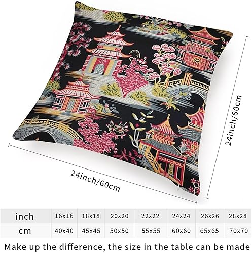 Vista 81 de ArogGeld Chinoiserie - Fundas de cojín asiáticas con diseño de flores blancas y verdes, funda de almohada Chinoiserie Floral con hojas verdes