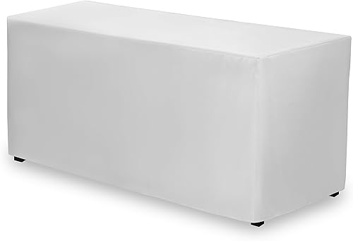 Gee Di Moda - Mantel rectangular a medida para mesas de 6 pies, en poliéster lavable, para bufé, fiestas, cenas festivas, bodas, y muestra