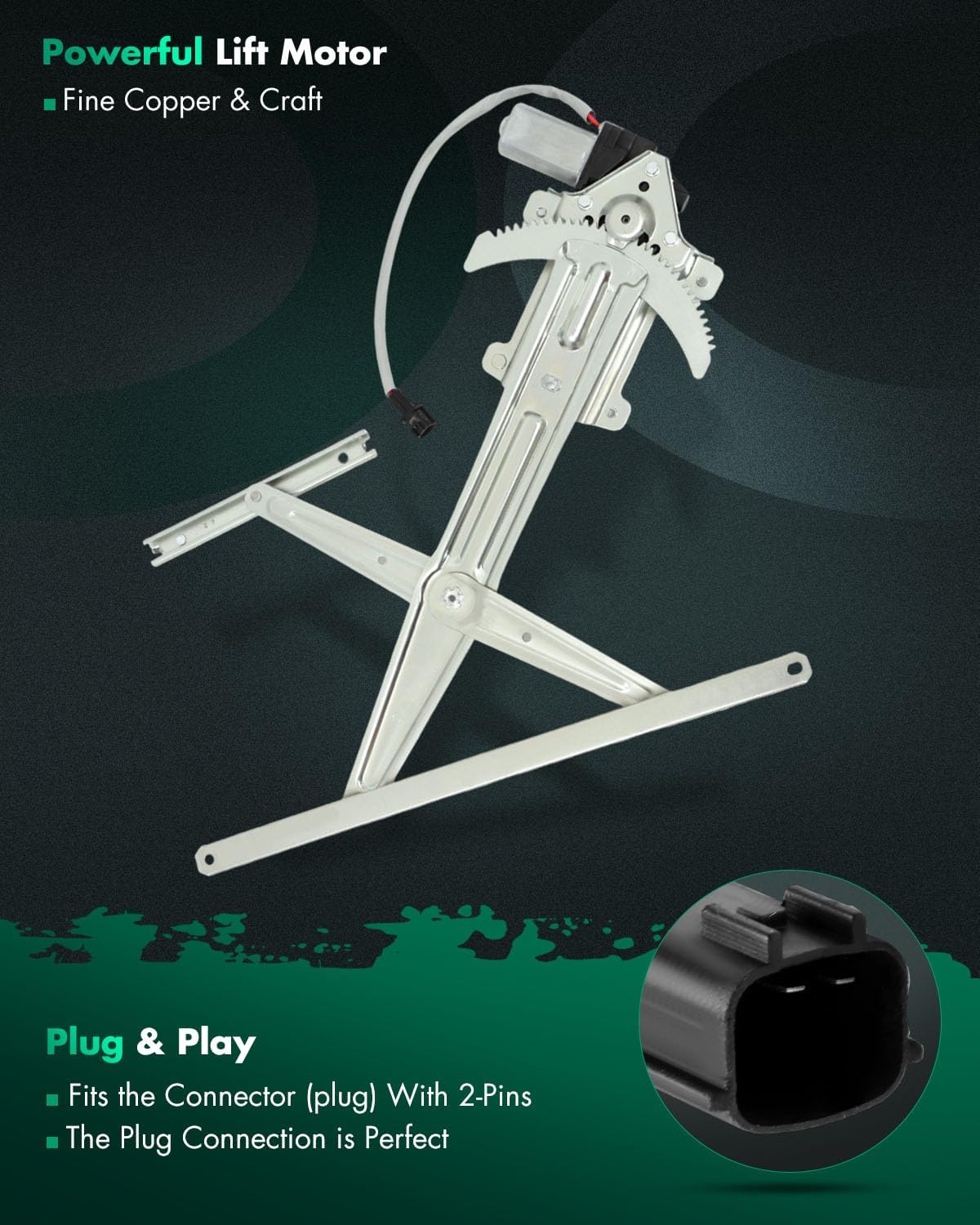 SCITOO Front Left Driver Side Power Window Regulator With Motor Replacement for 2004-2012 for Chevrolet for Colorado,2004-2012 for GMC Canyon,2006 for Isuzu i-280,Replace# 741-014