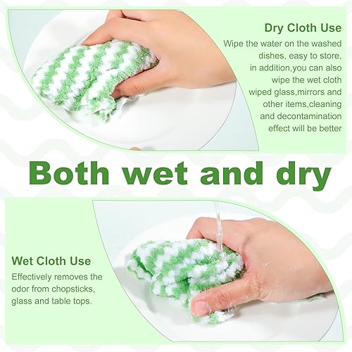 Miniatura 5 de 65 paños de limpieza de microfibra a granel, paños de cocina absorbentes para lavar platos, paños de cocina de 10 x 10 pulgadas, trapos suaves para