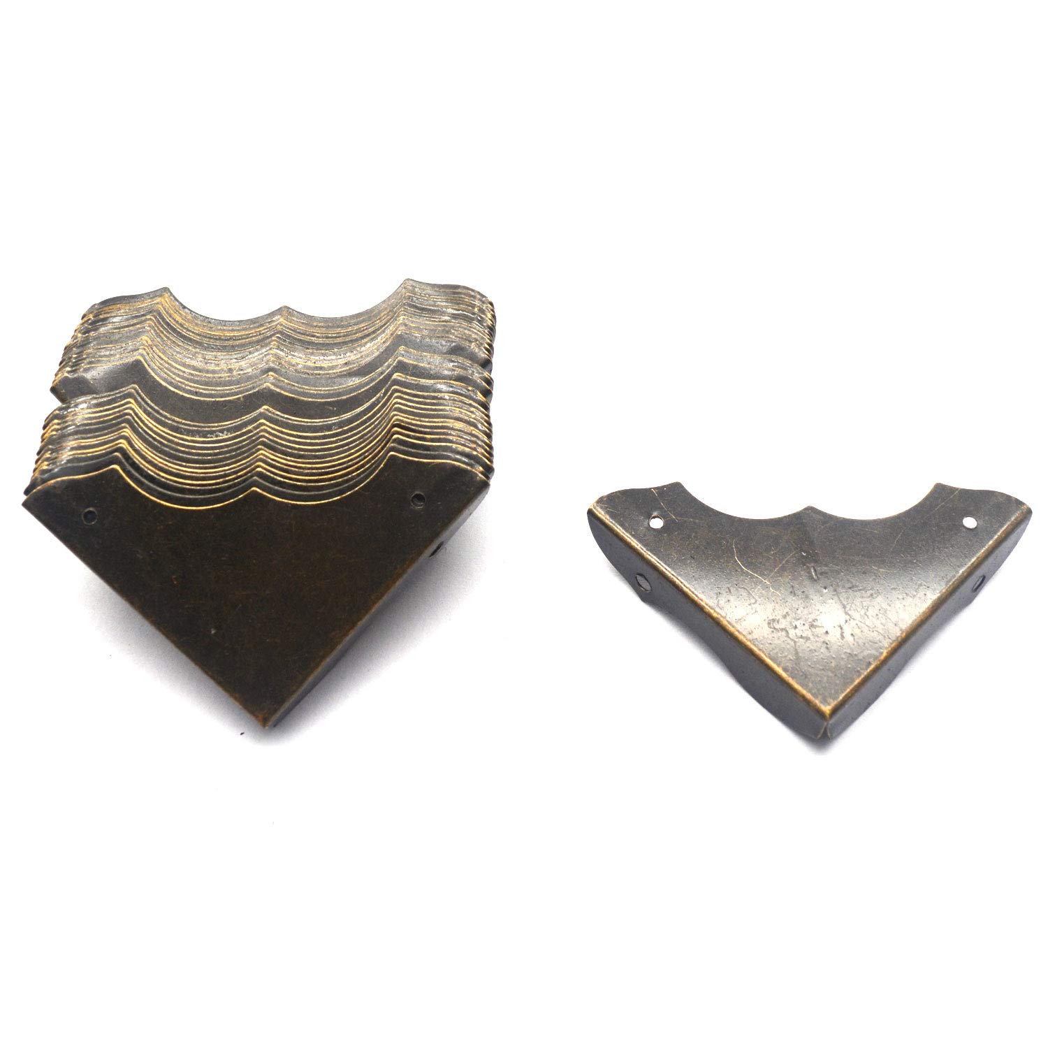 Tulead 30PCS Bronze Corner Protector Iron Desk Corners Wood Edge