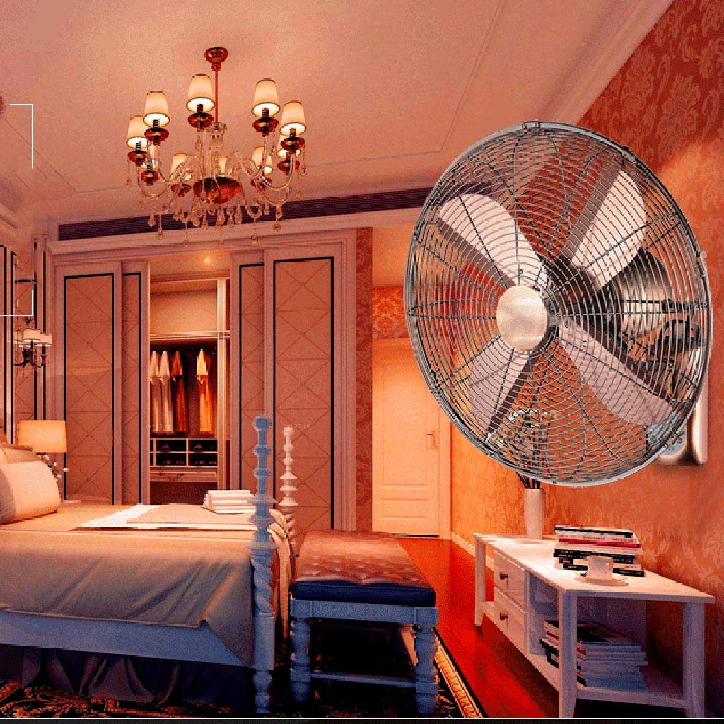 Ventilador oscilante de pared con mando a distancia, diseño retro industrial, 3 velocidades ajustables para el hogar y el taller