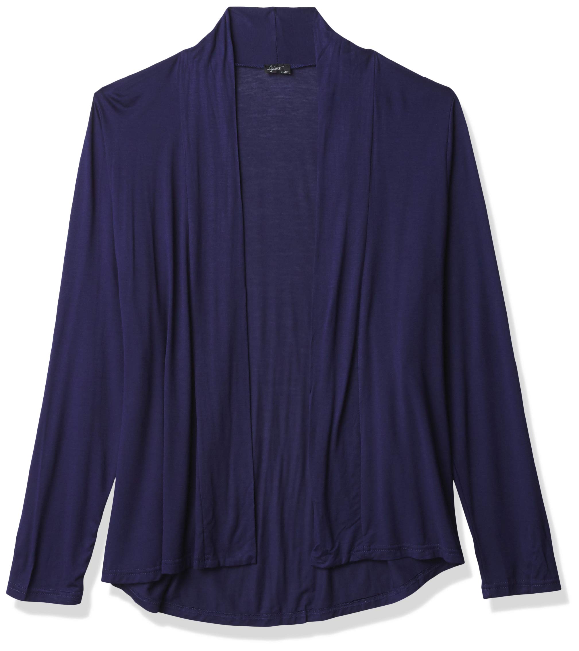 Agiato Women's Modern Lightweight Long Sleeve Open Front Cardigan