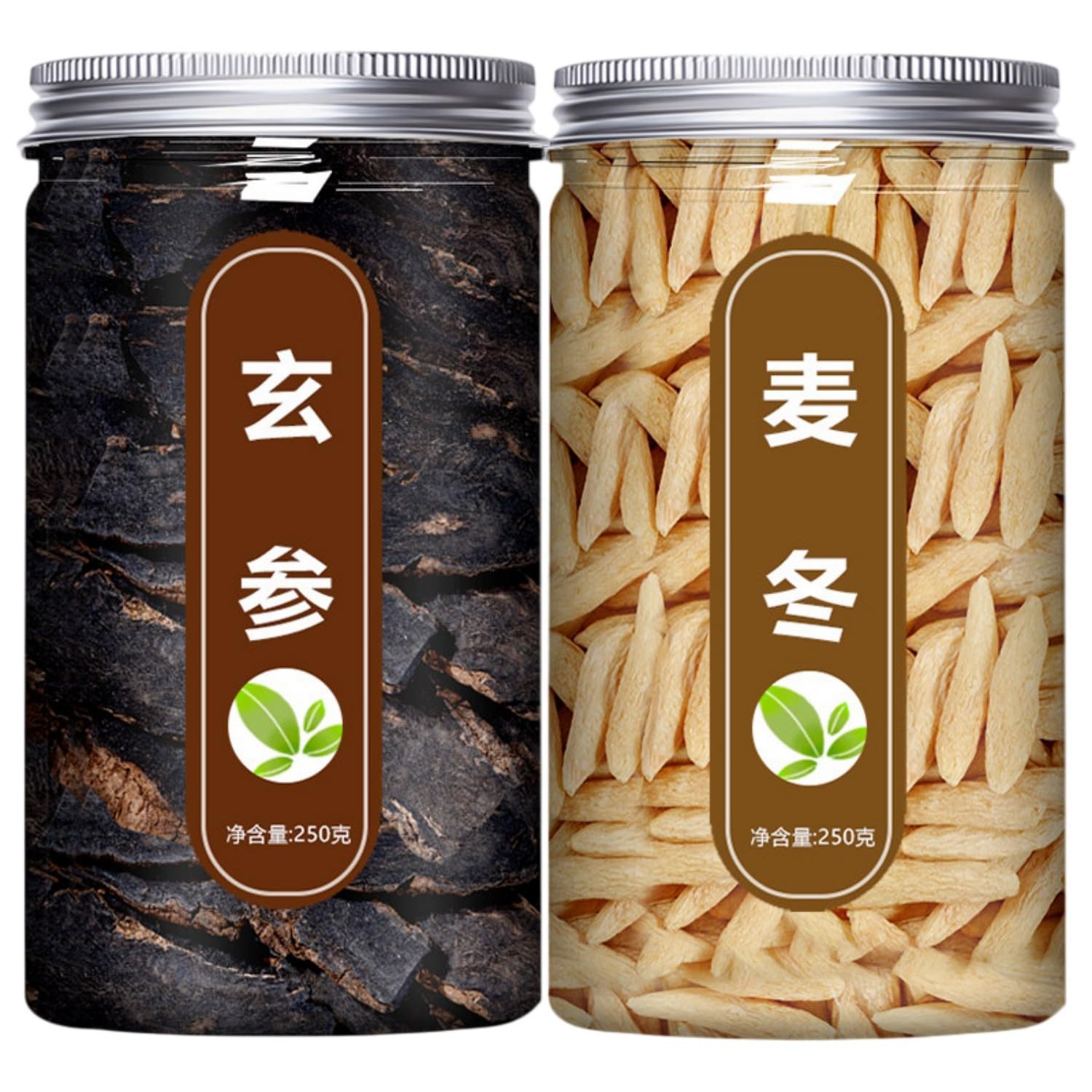 【精选无硫】【大罐】【共2罐】玄叄(250g) 麦冬(250g) Premium Natural china herbal tea Loose Leaf Tea,Chinese Tea, Sulfur Free,Flower tea,dark tea,loose tea Sweet Fresh