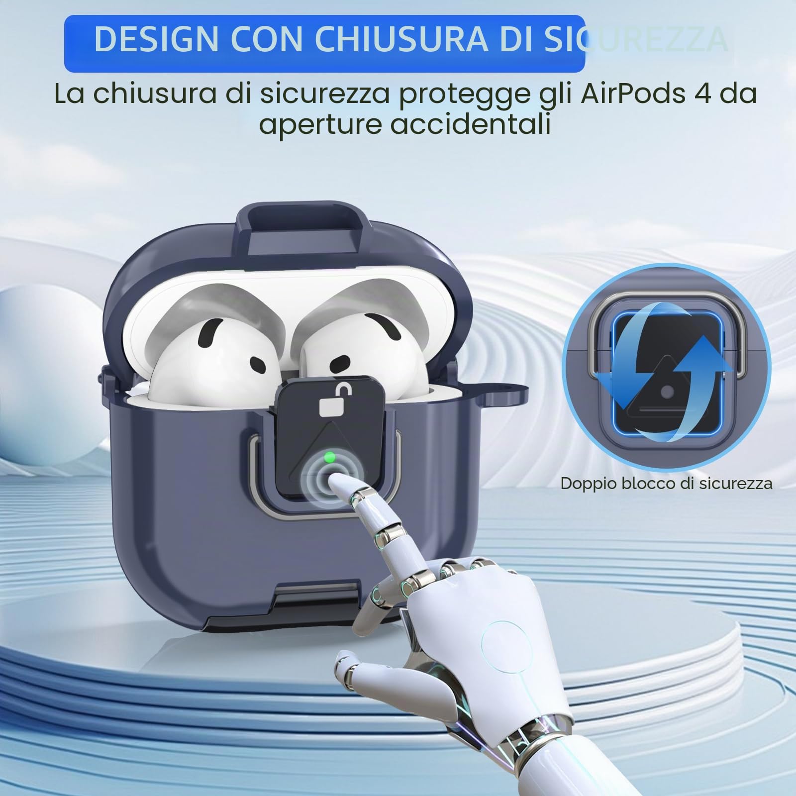 Custodia protettiva in TPU per AirPods 4 in TPU flessibile con protezione antiurto e abrasione - Include portachiavi + penna pulita, compatta e leggera per l'uso quotidiano (verde abete Custodia protettiva in TPU per AirPods 4 in TPU flessibile con protezione antiurto e abrasione - Include portachiavi + penna pulita, compatta e leggera per l'uso quotidiano (verde abete