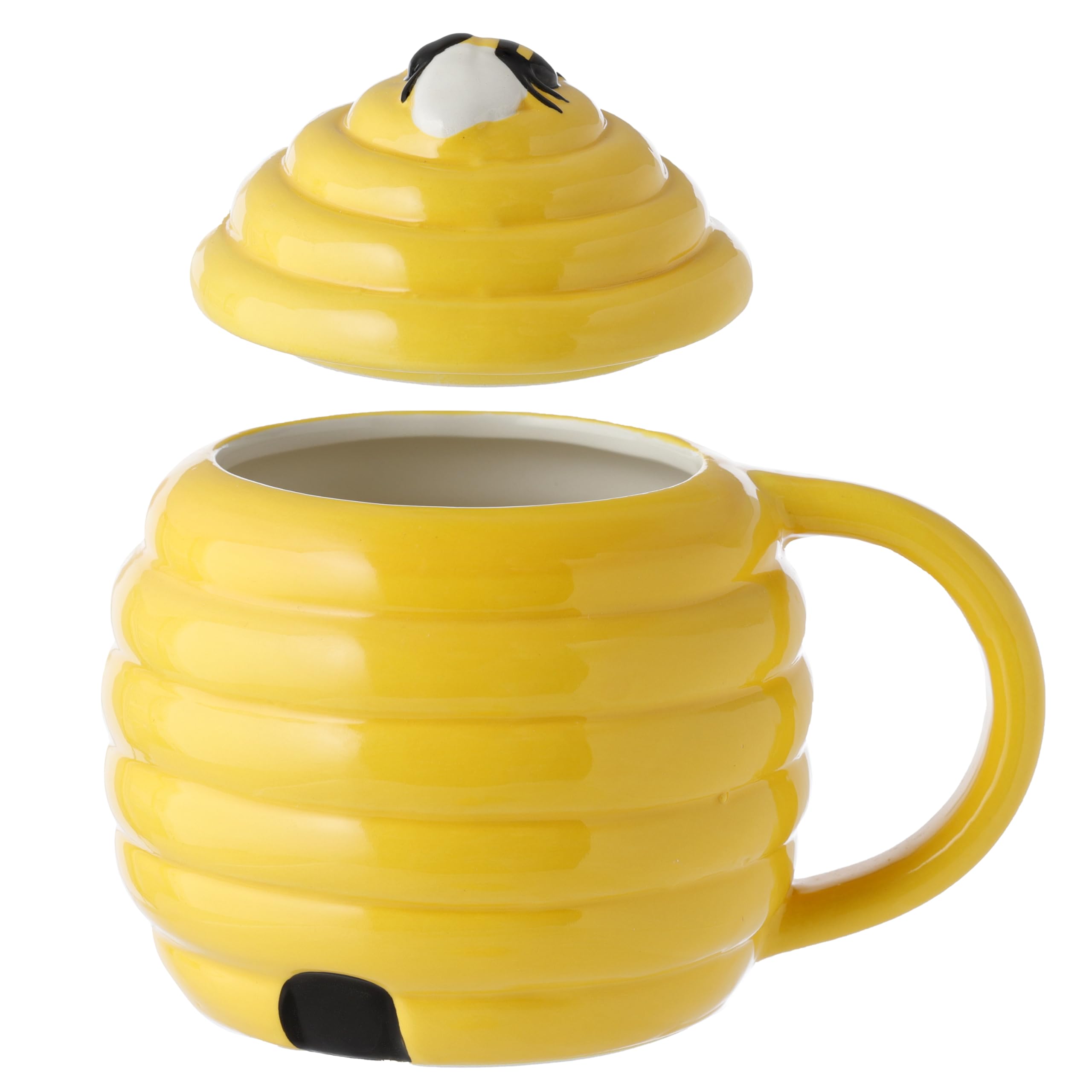 Beehive Shaped Ceramic Mug with Lid - 450ml - Brand New & Boxed