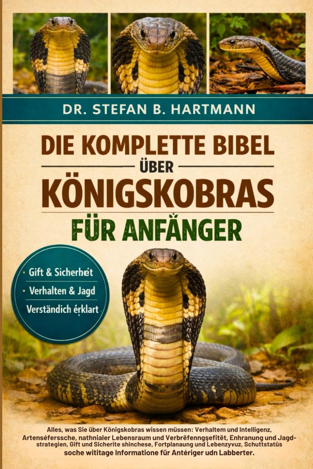 DIE KOMPLETTE BIBEL ÜBER KÖNIGSKOBRAS FÜR ANFÄNGER: Alles, was Sie über Königskobras wissen müssen: Verhalten und Intelligenz, Artenübersicht, ... Informationen für Anfänger und Liebhaber.