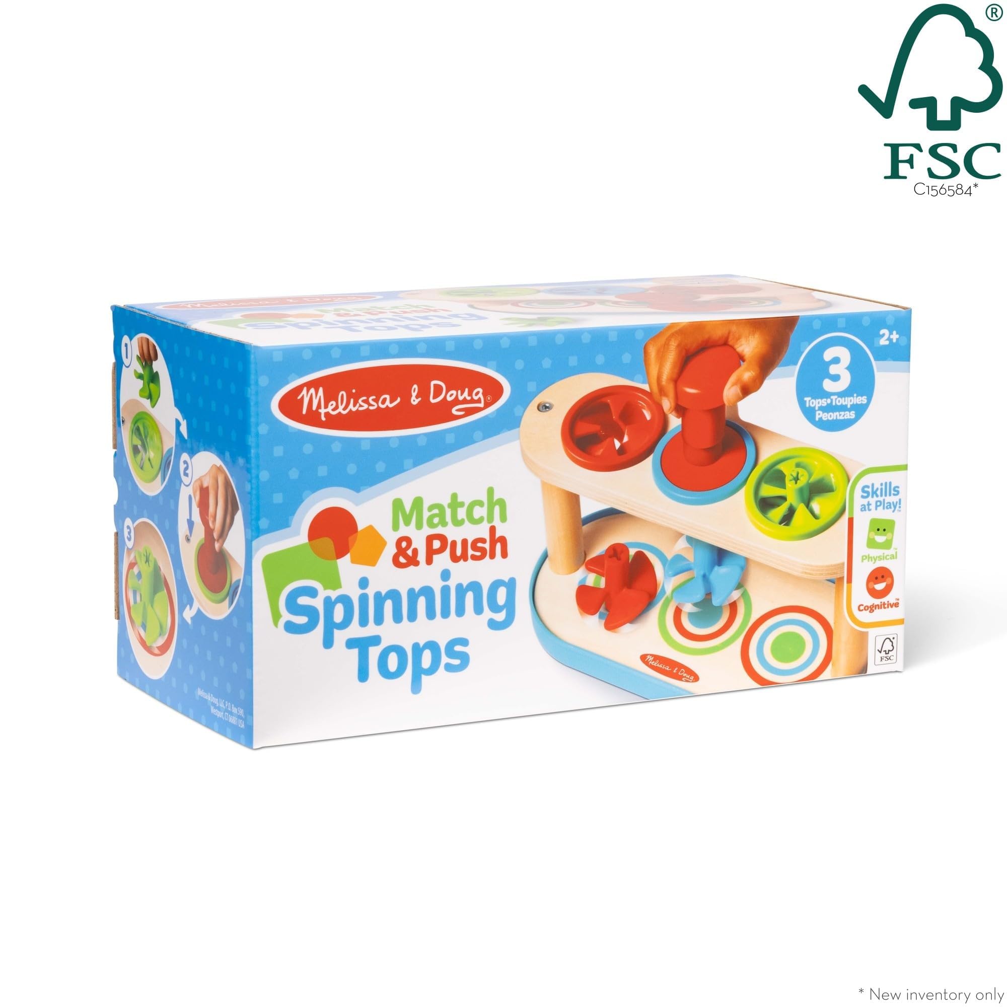 Melissa & Doug Trottole Abbina e Spingi Giocattolo per lo Sviluppo di Bambini e Bambine da 2 Anni in su - Certificato FSC - Certificati FSC
