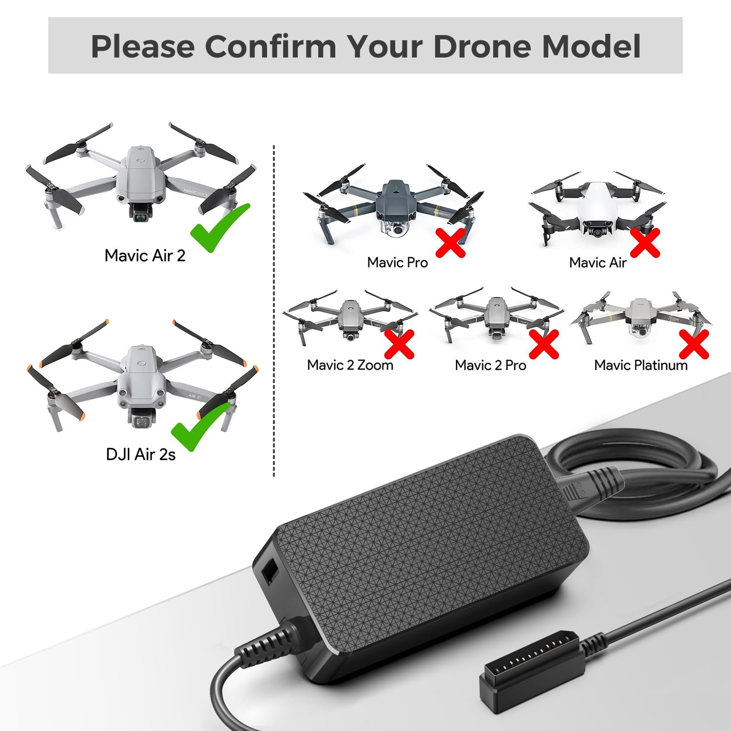Amazon.com: KFD AC Adapter for DJI Air 2S, Mavic Air 2S, Mavic Air