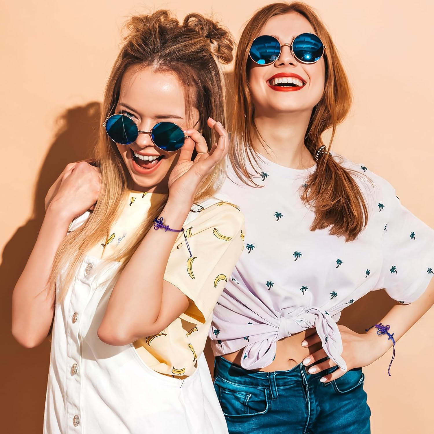 Valentines Day K-Style Bracelet, Friendship Matching Adjustable Bracelets Merch Toys - Handmade Concert Fans Costume Accessories, Gift for Couples, Men and Women(Purple Blue - Image 5