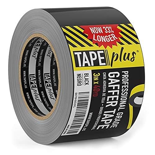 Miniatura 7 de Cinta Gaffer  Rollo enorme  Cinta negra de 4 pulgadas x 40 yardas (120 pies)  Cinta GaffersTape utilizada para cinta Gaff, cinta adhesiva, cinta