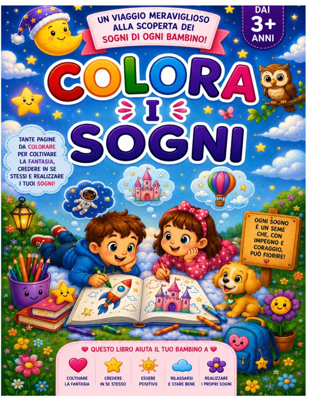 Colora i Sogni: Libro da colorare per bambini dai 3 anni in su (Colora le Emozioni)