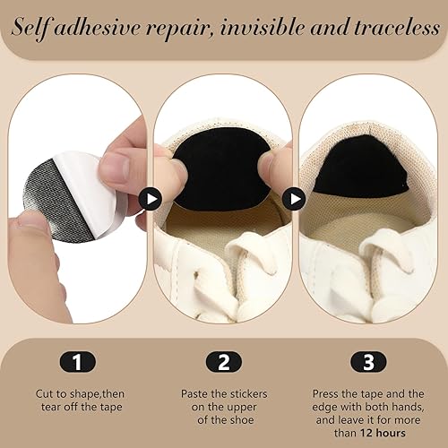 Miniatura 4 de Boyiee 35 hojas de cinta de Moleskin Moleskin almohadillas adhesivas para zapatos, cinta de prevención de ampollas, almohadillas de prevención de