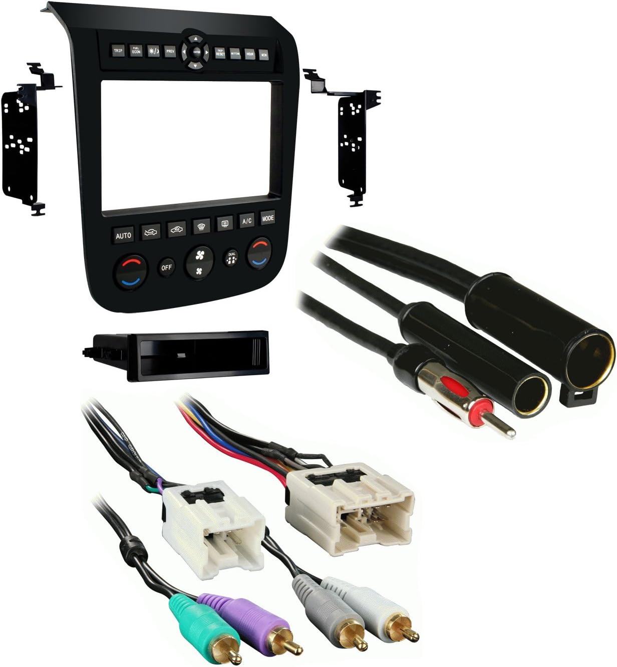 Metra 99-7612A Dash Kit (Aluminum) Install A New Double-DIN Car Stereo In Your 2003-07 Nissan Murano At - Foto 6