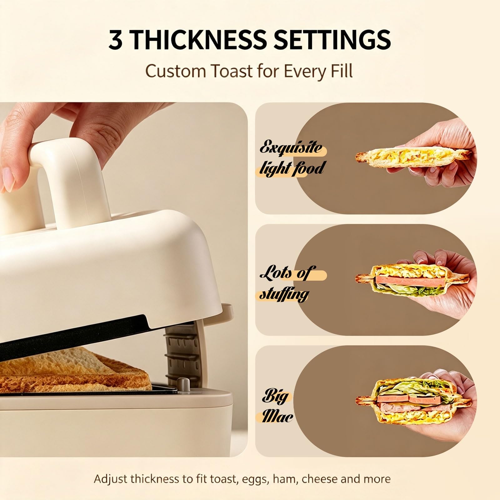 2-in-1-Frühstücksmaschine, 1400 W, zwei unabhängige Kochzonen | Antihaftbeschichtete Grillpfanne, herausnehmbarer Innentopf, Cool-Touch-Griff und spülmaschinenfeste Teile for Wohnungen