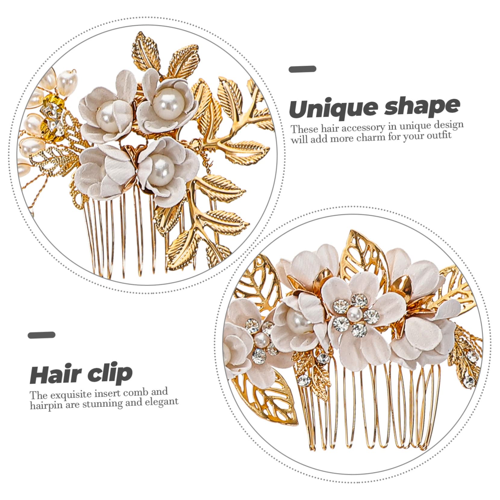 MAGICLULU 2 Sätze Kamm Haarschmuck für die Braut dekorative Haarspangen Haarnadel Haarklammer Tiara Kopfbedeckungen für Frauen Haarschmuck für die Hochzeit Handbuch schmücken Damen Legierung