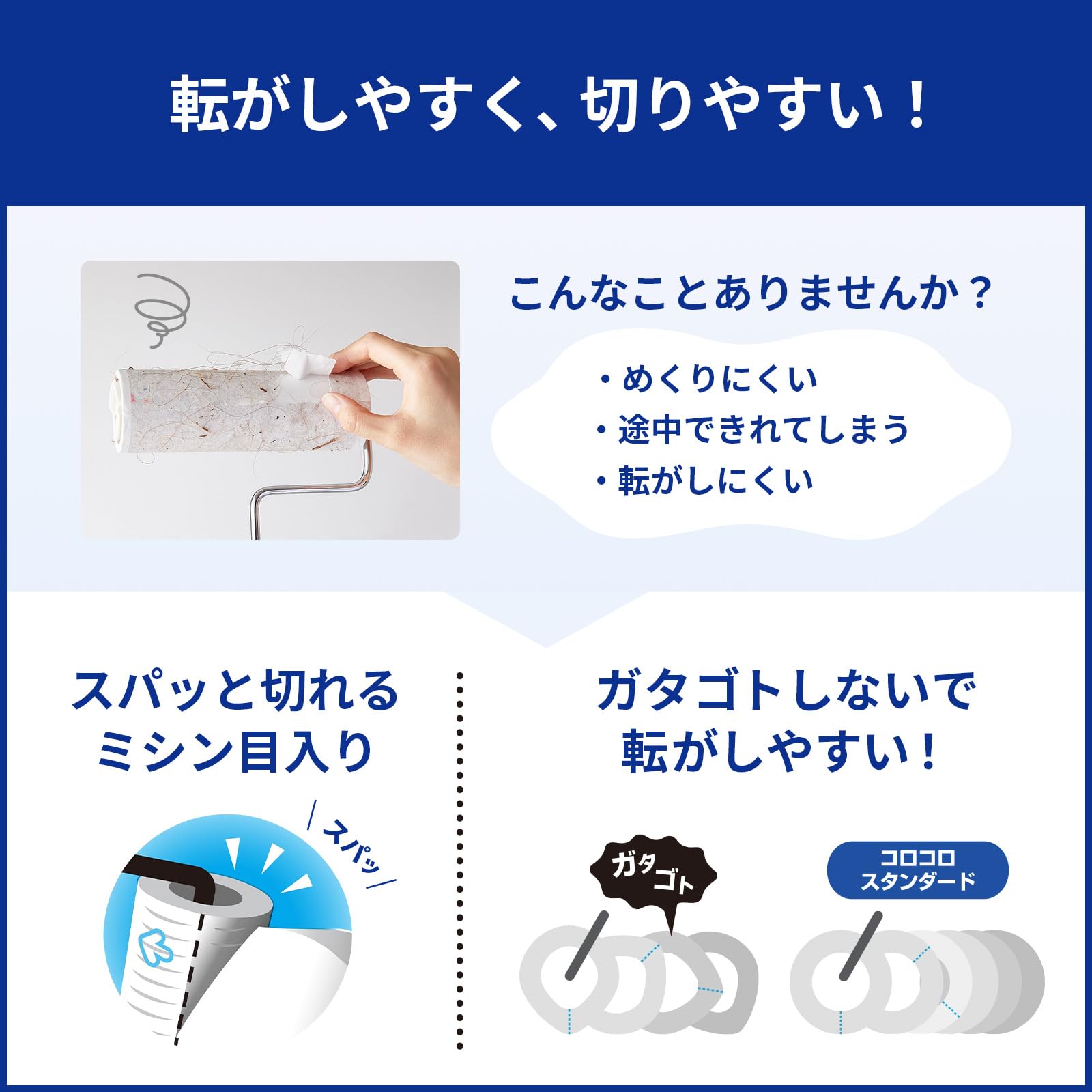 Amazon.co.jp: ニトムズ(Nitoms) コロコロ スペアテープ 60周 10巻
